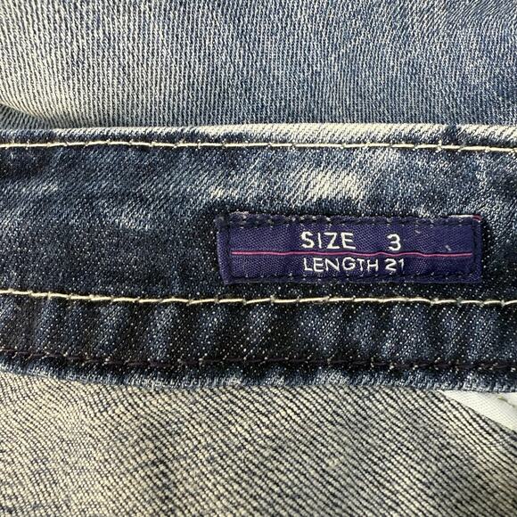 Vigoss Jeans Women's 3x21 Blue The York Capri Leather Studded Embellished - Picture 8 of 14